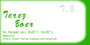 terez boer business card